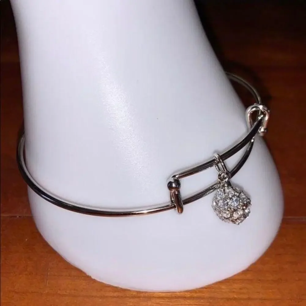 Swarovski Crystal Fireball Bangle Bracelet Silver