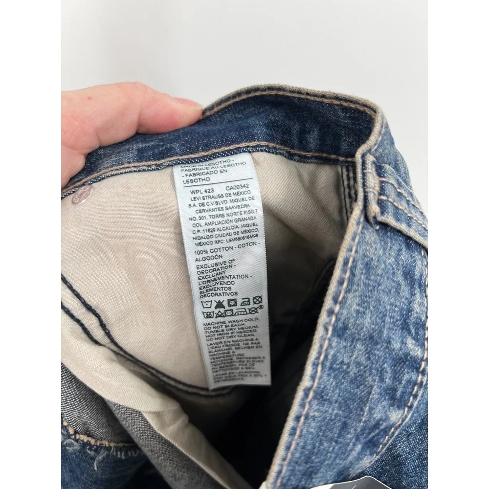 Signature by Levi Strauss Mens Carpenter Jeans Blue Denim Workwear 33x32