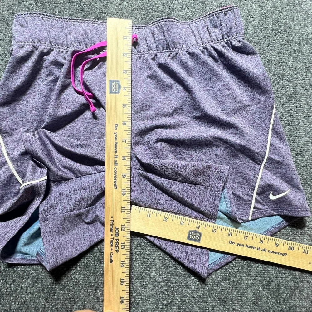 Nike Pro Dri-FIT Womens XS Purple Heather Space Dye Athletic Training Shorts