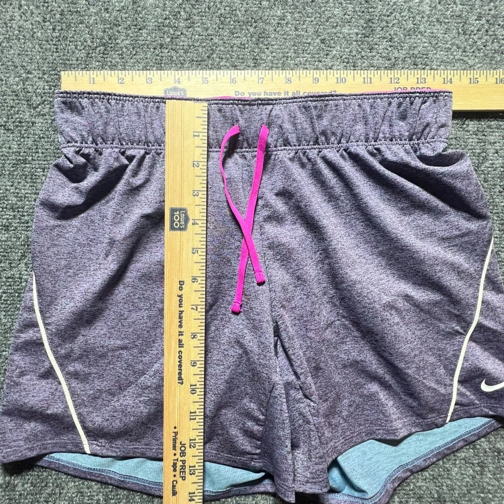 Nike Pro Dri-FIT Womens XS Purple Heather Space Dye Athletic Training Shorts
