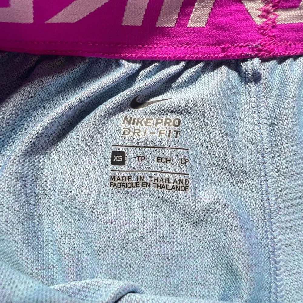 Nike Pro Dri-FIT Womens XS Purple Heather Space Dye Athletic Training Shorts