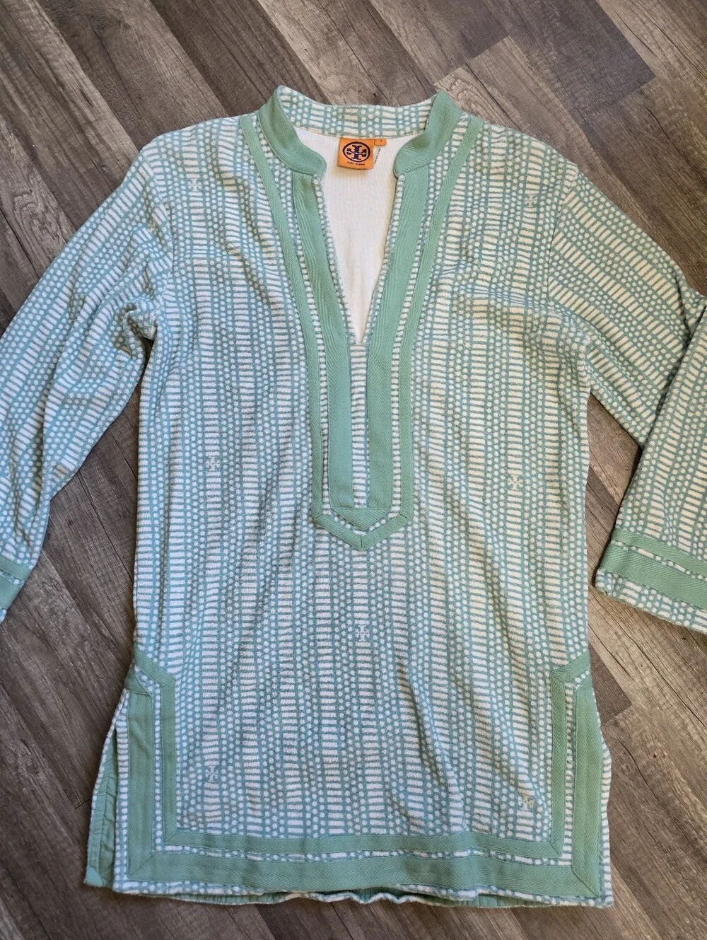 Tory Burch Mint Green Dopamine Tunic Top Luxury Designer Dress Y2K Resortwear