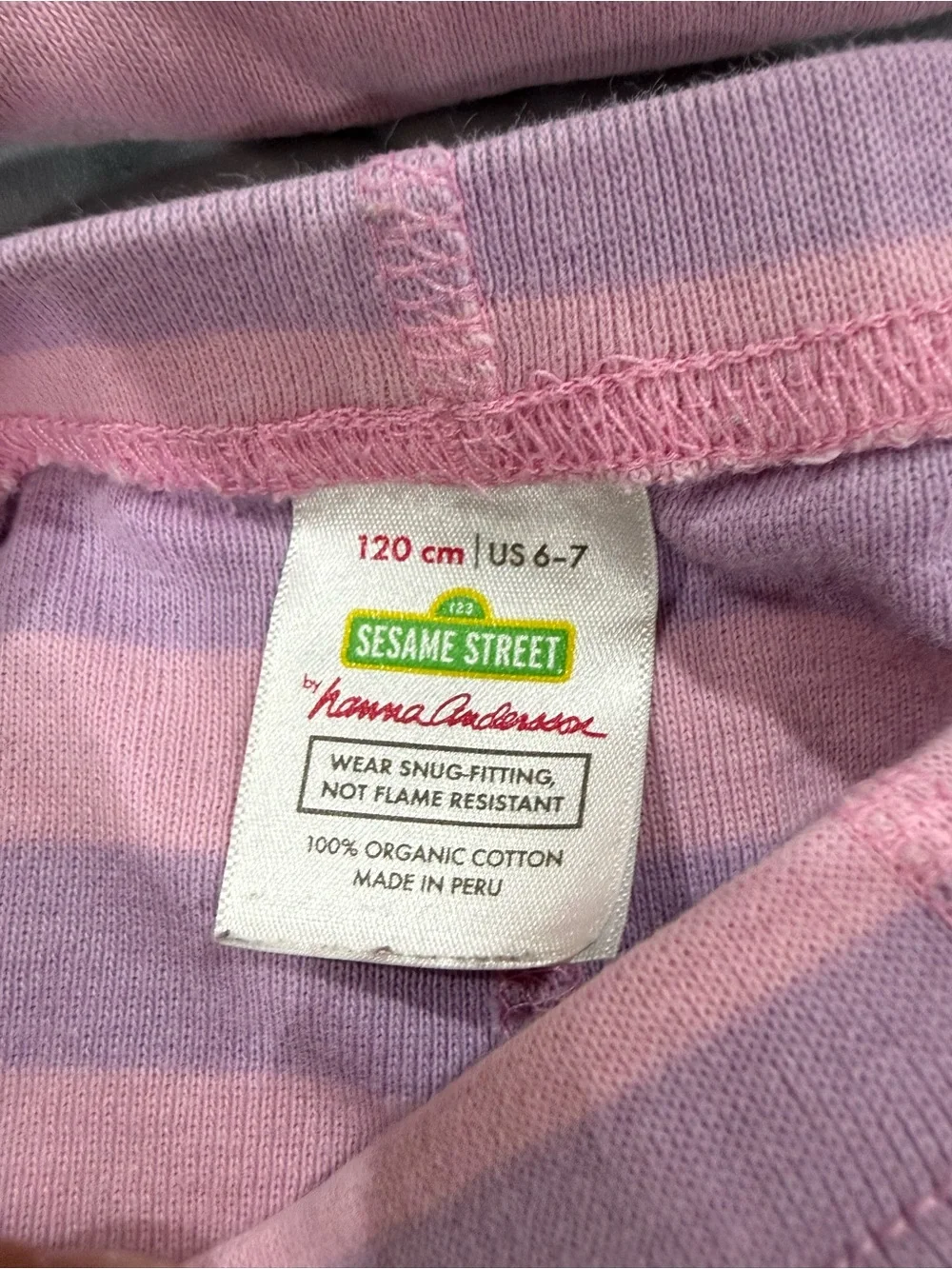 Hanna Andersson Pink and Lavender Cartoon Character Pajama Set