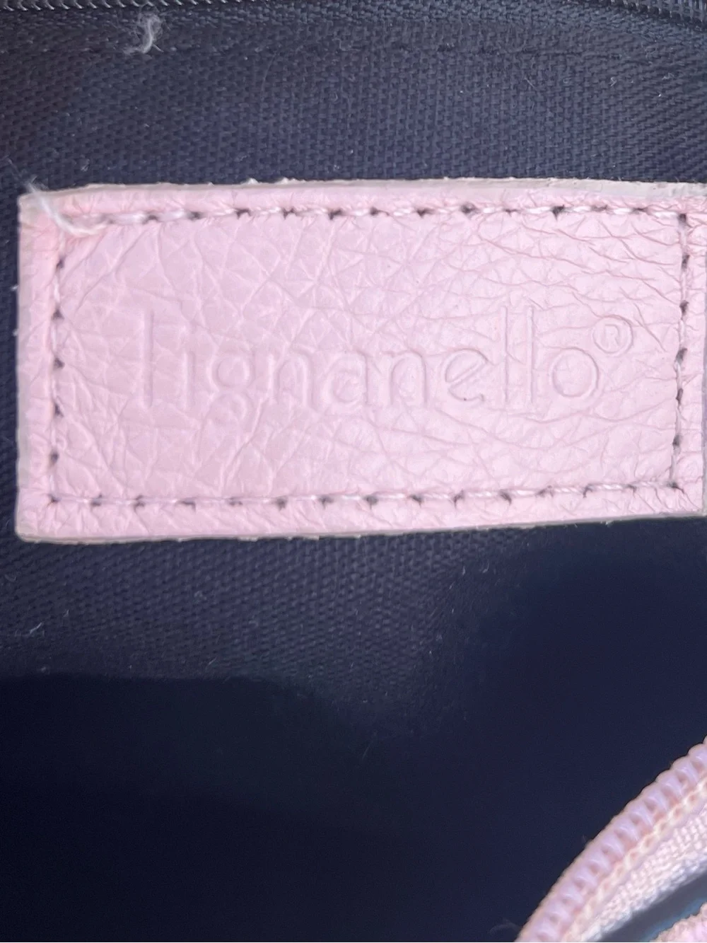 Soft Pink Pebbled Leather Shoulder Bag with Buckle Detail