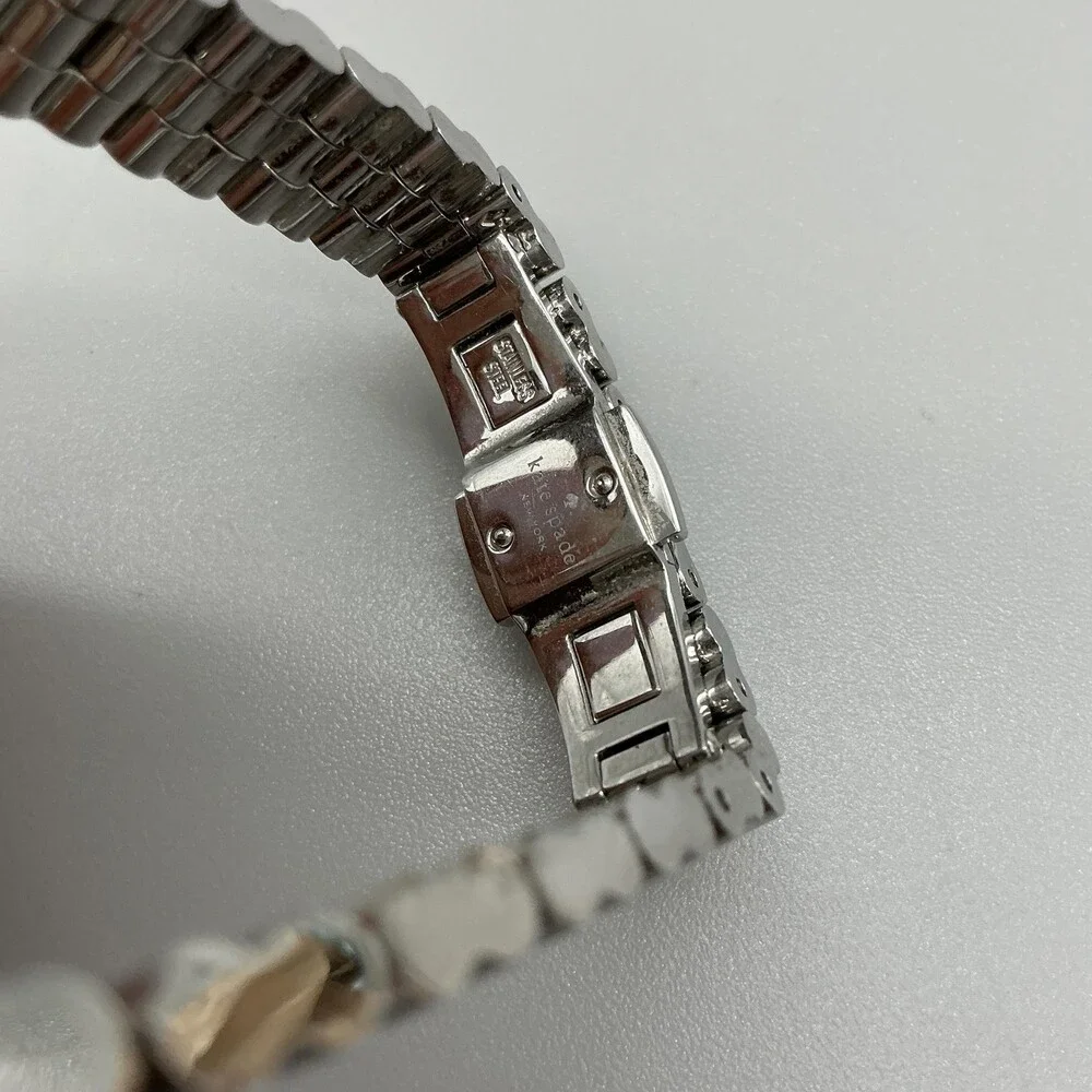 Kate Spade New York Womens Watch 34mm Silver Tone Stainless New Battery 6.25