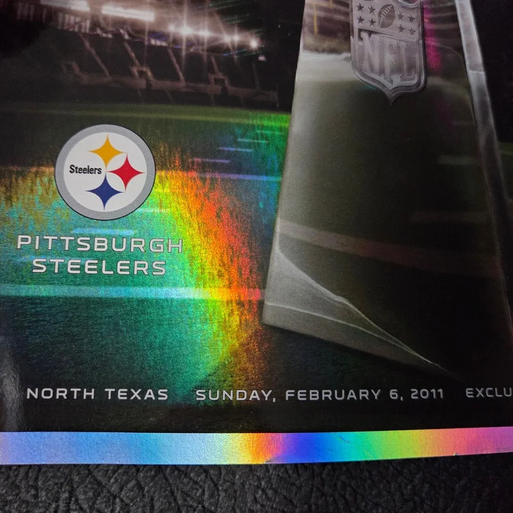 NFL Super Bowl XLV 45 Official Game Program Steelers vs Packers 2011 Holographic