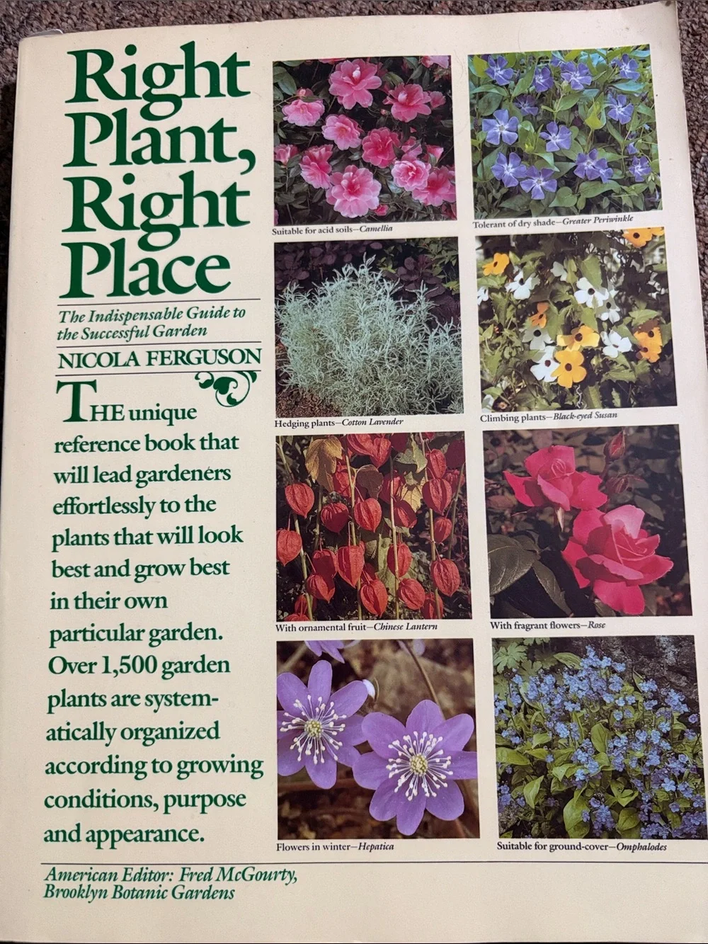Right Plant, Right Place by - White/Green Garden Guide