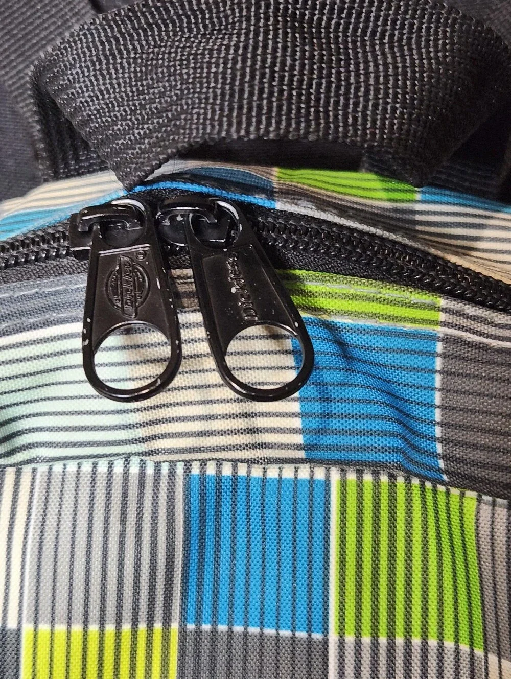 Dickies Blue & Green Plaid Mini Backpack Adjustable Straps