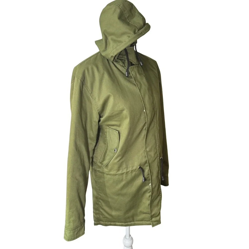 Straight To Hell Hunter Olive Green Fishtail Parka Jacket Men's XS Cotton Hooded