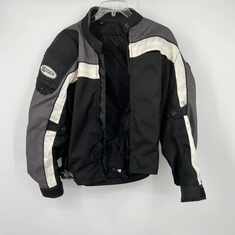Nexgen Waterproof Reflective Black Armored Med Motorcycle Jacket 25x29