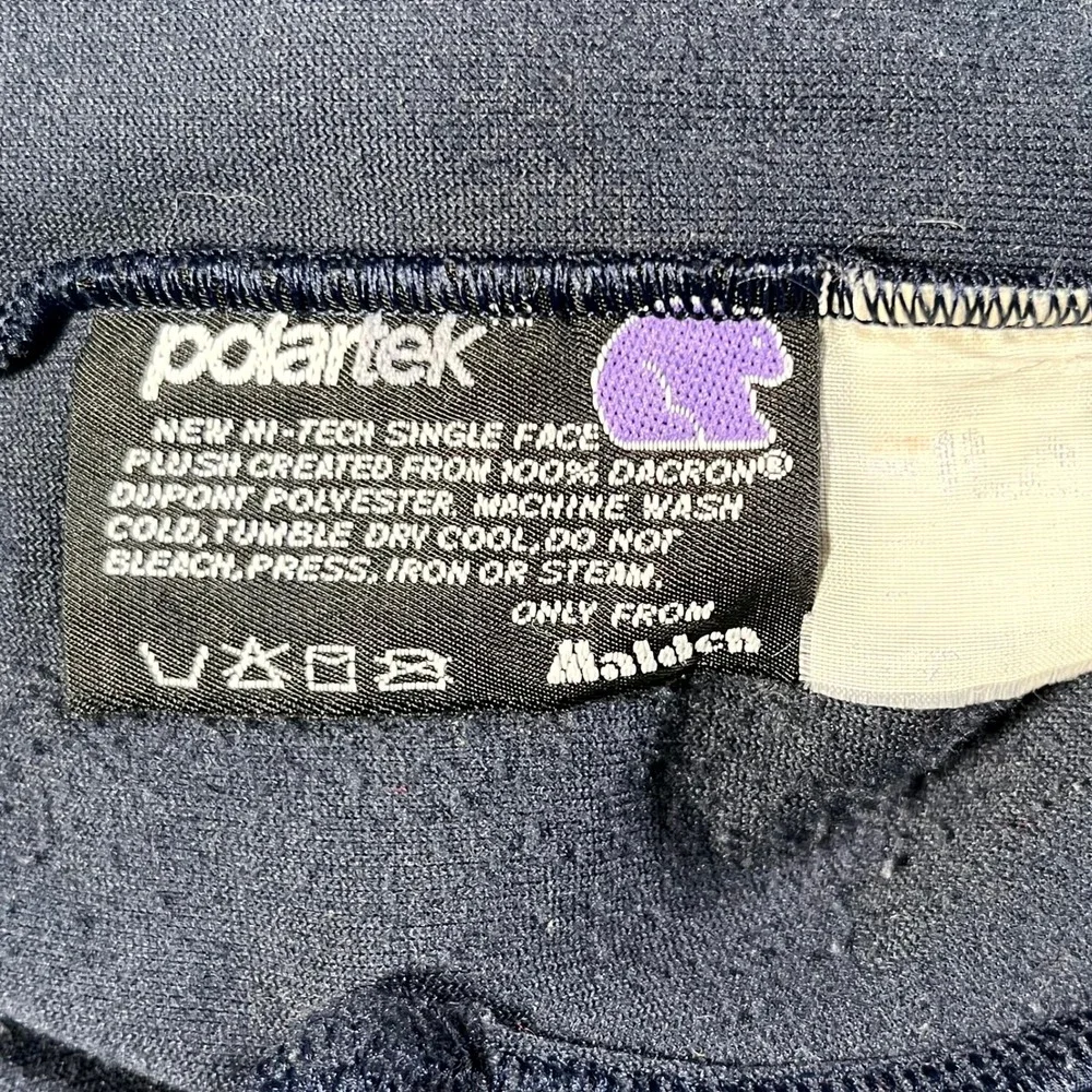 Vintage Fila Polartec Fleece Jacket Mens 40 Navy Blue Full Zip Medium