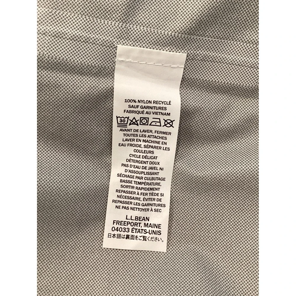 LL Bean Mens Trail Model Rain Jacket Tek 2.5 Waterproof Blue Hooded  - XXL NWOT