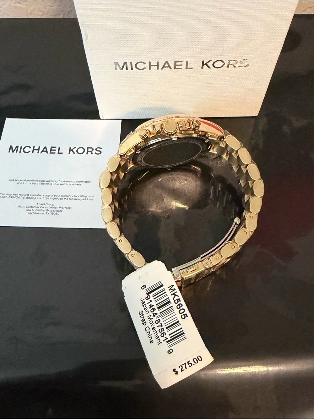 NWT Michael Kors Bradshaw Gold Chronograph Watch • MK5605
