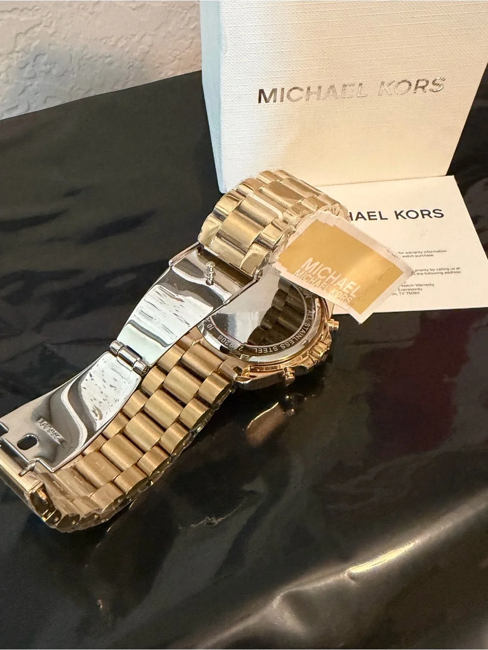 NWT Michael Kors Bradshaw Gold Chronograph Watch • MK5605