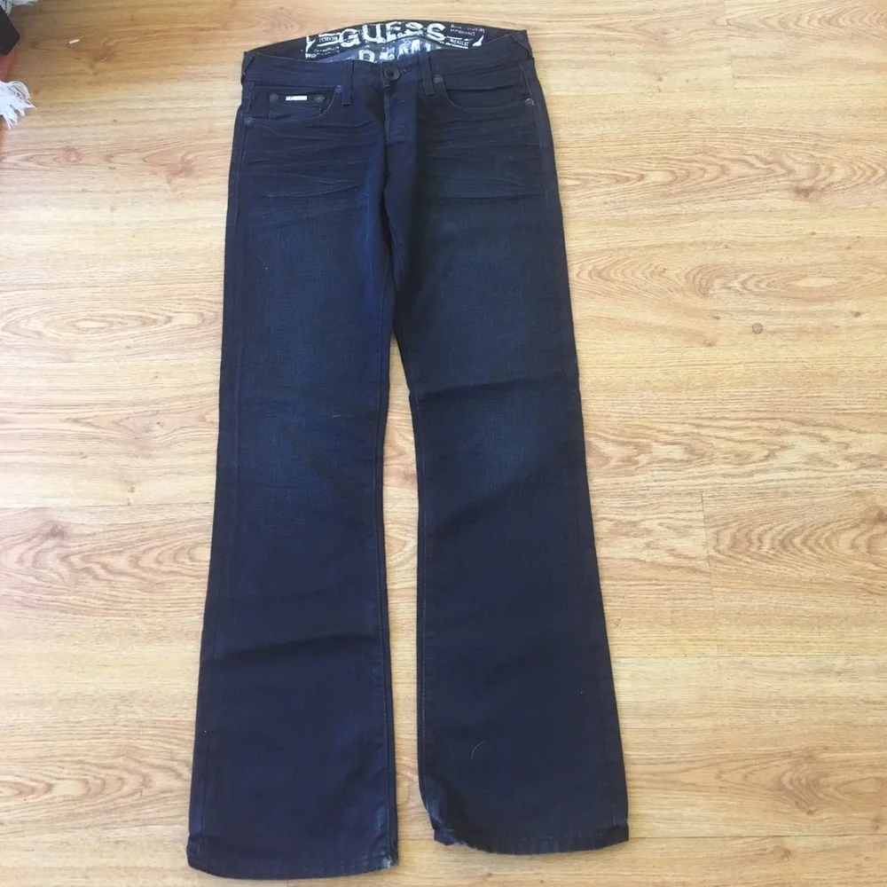 GUESS Men's Navy Slim Straight Jeans