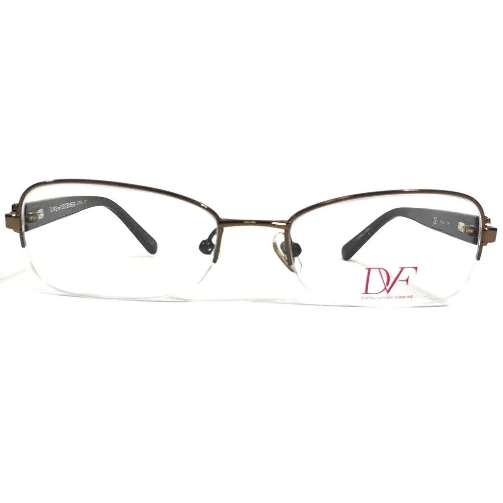 Diane von Furstenberg Eyeglasses Frames DVF8036 201 Brown Cat Eye 51-18-135