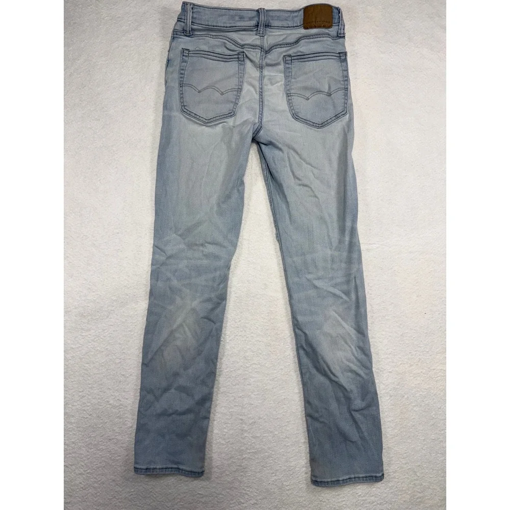 American Eagle Airflex+ Skinny Jeans Light Wash Blue Mens 29x32