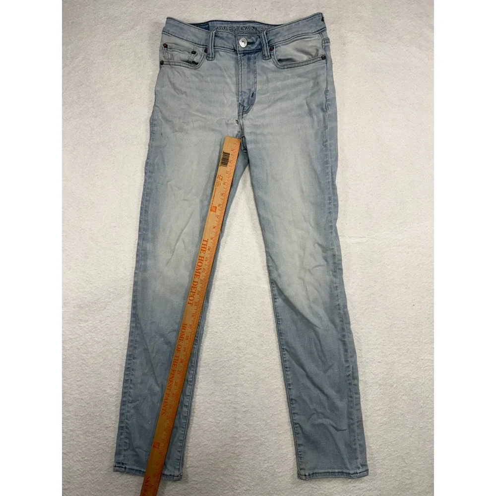 American Eagle Airflex+ Skinny Jeans Light Wash Blue Mens 29x32