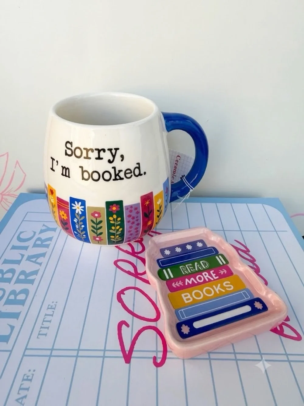Target 'Sorry, I'm Booked.' Ceramic Mug and Trinket tray