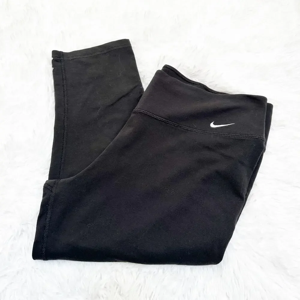 Nike Dri - Fit Black Activewear leggings 3/4 length pants Size XL