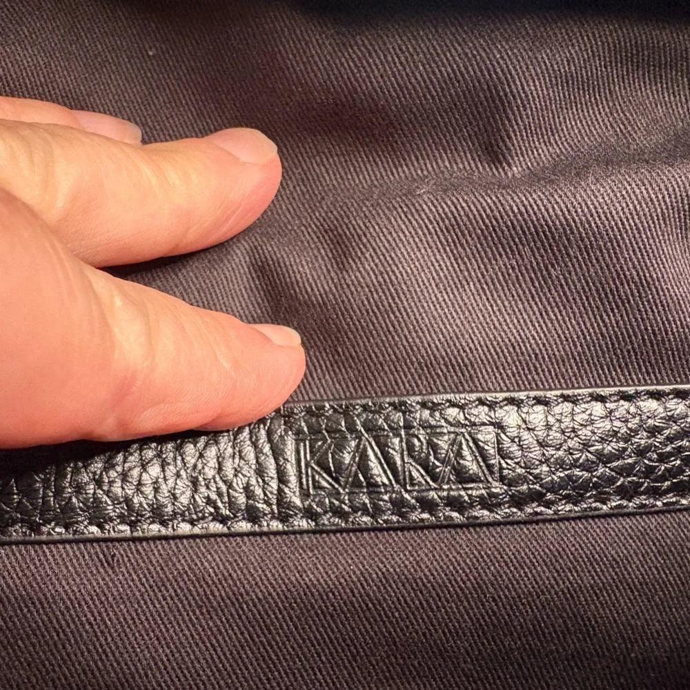 EUC KARA- Small Backpack in Black Shearling and Pebbled Leather.