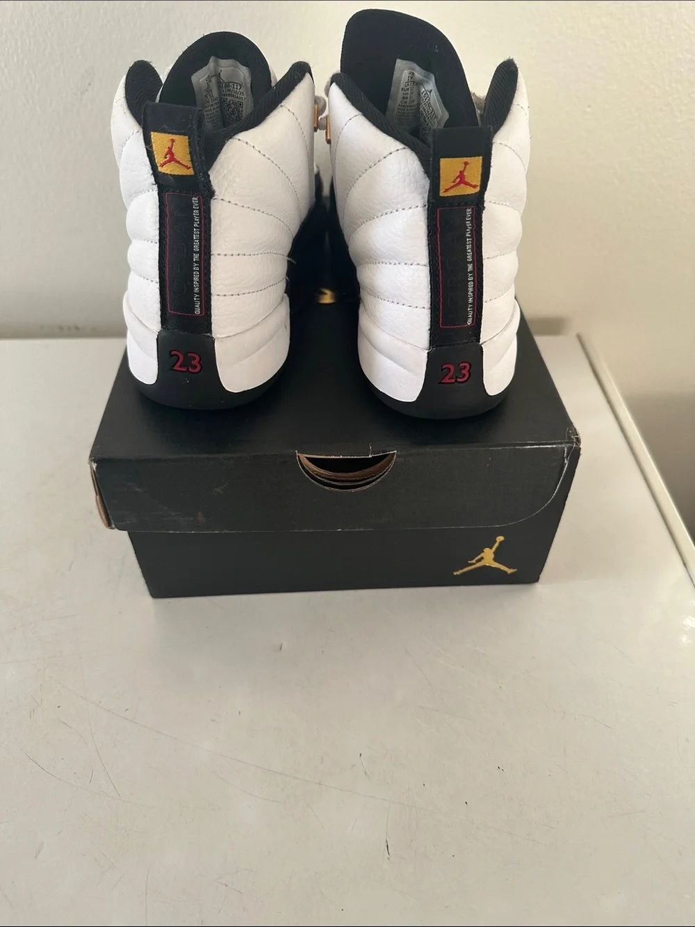Jordan Kids White and Black High-Top Sneakers