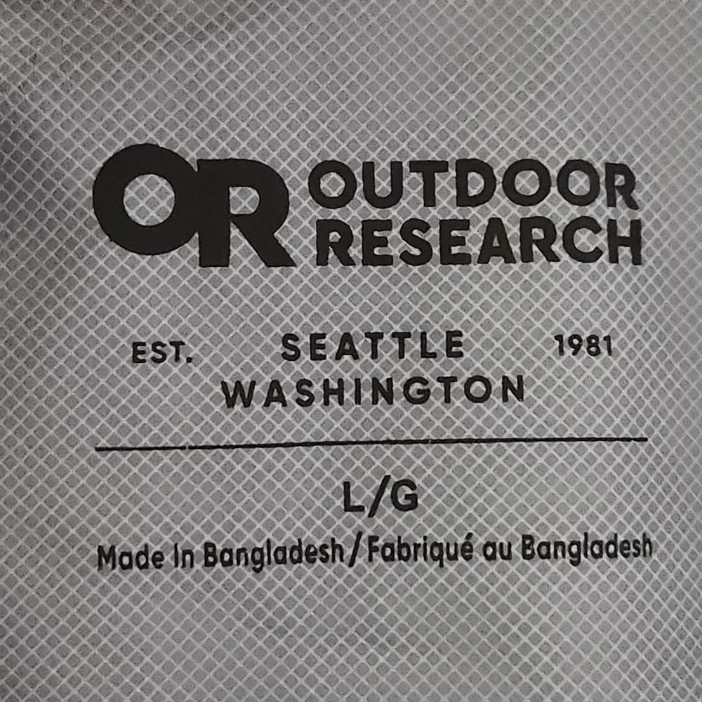 Outdoor Research measurements shoulder