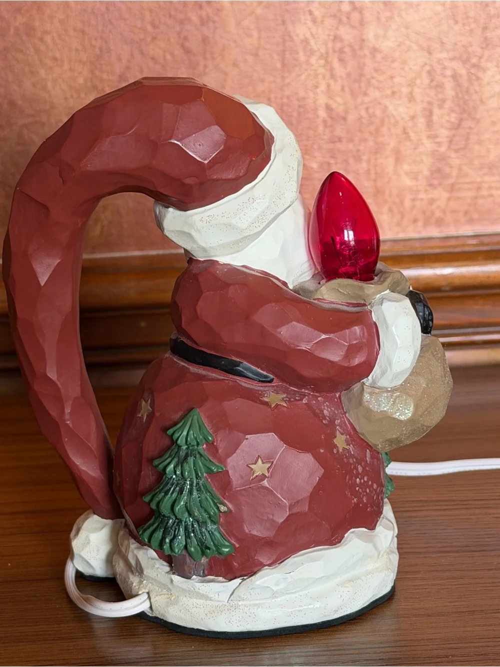 Vintage Santa Light Lamp  Henton Santa's Long Hat Handle 7