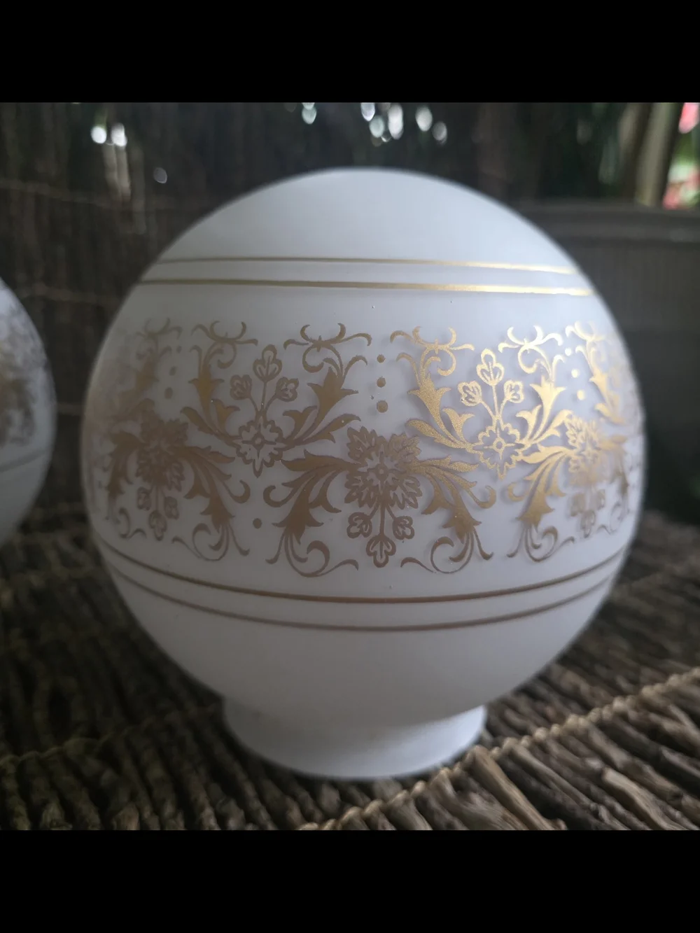 Vintage 1920s globe Light Shade Ceiling 6