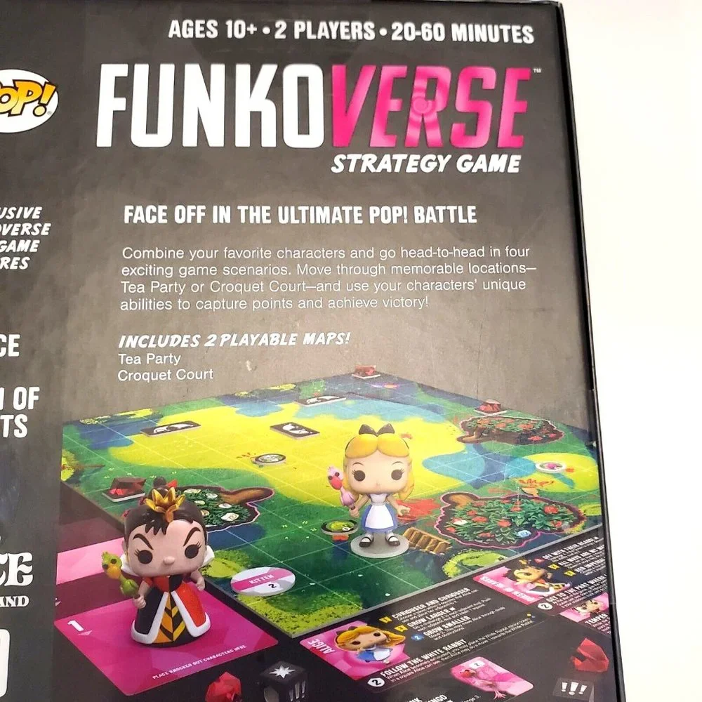 Pop! FUNKOVERSE Alice In Wonderland Strategy Board Game With 2 Characters NEW