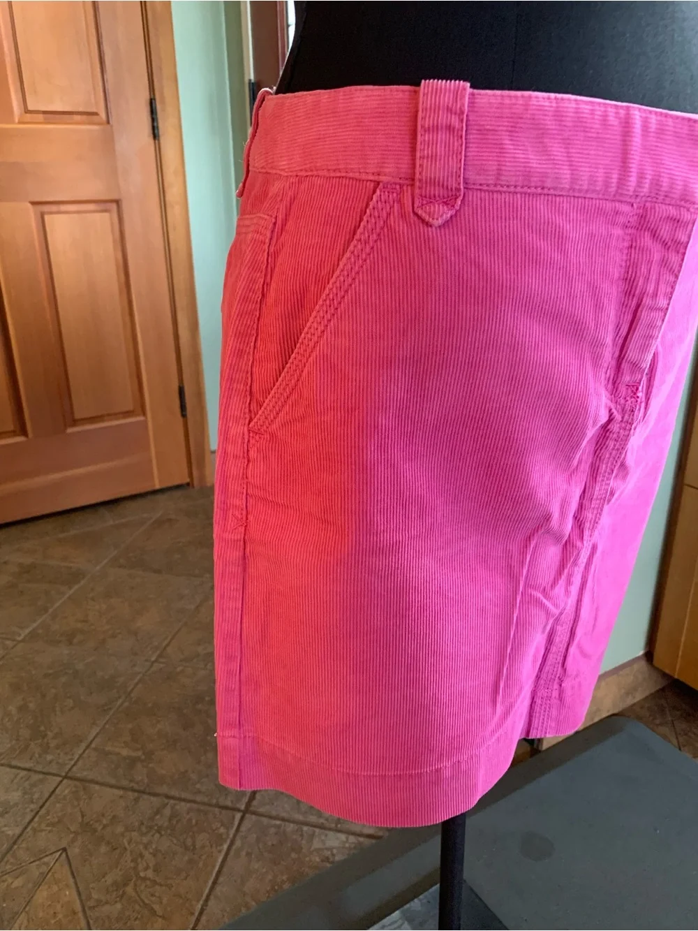 J CREW CORDUROY MINI SKIRT AZALEA New With Tags Size 10 TICKET POCKETS