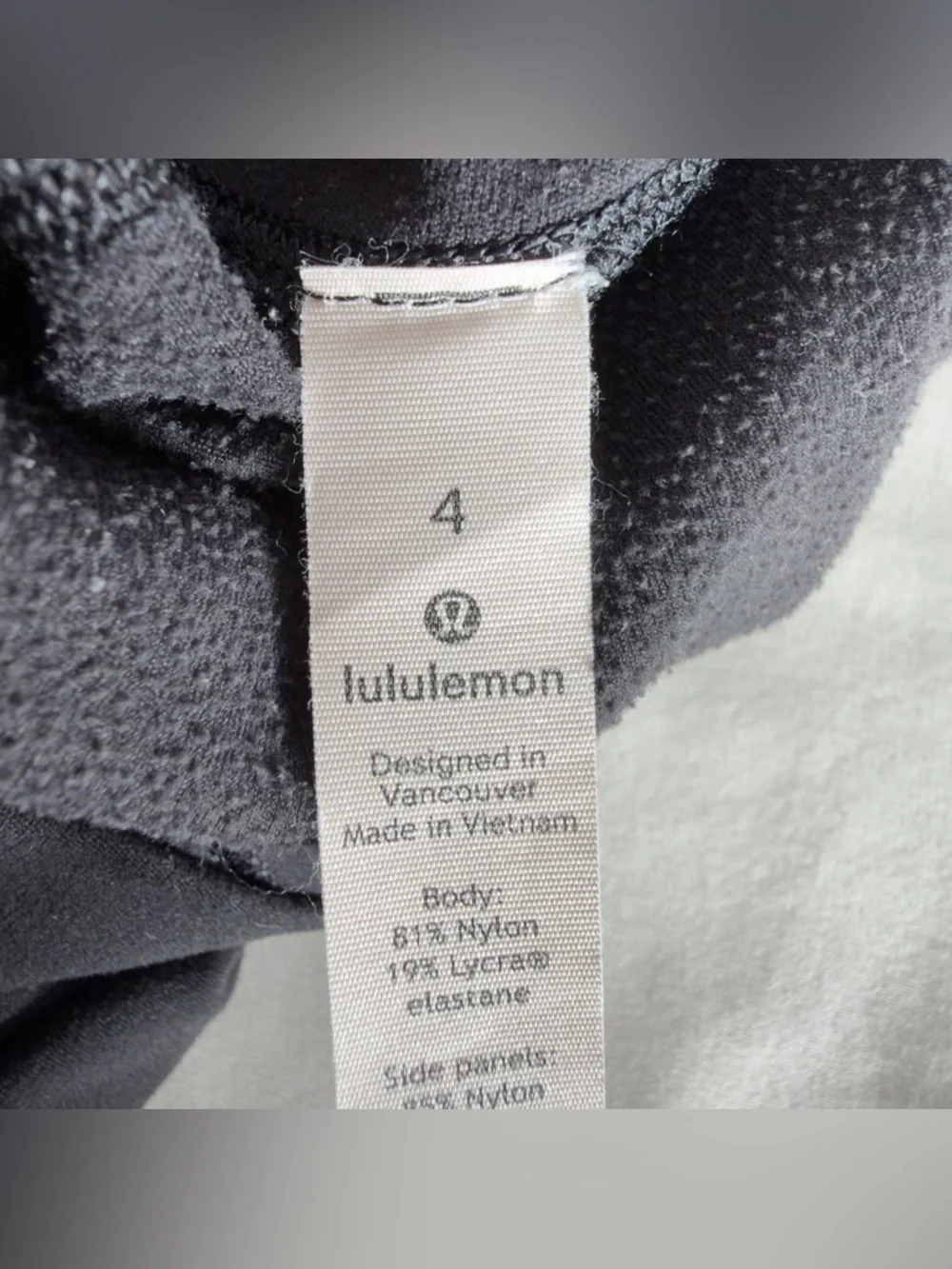 lululemon athletica Black Leggings with Velvet Side Panel