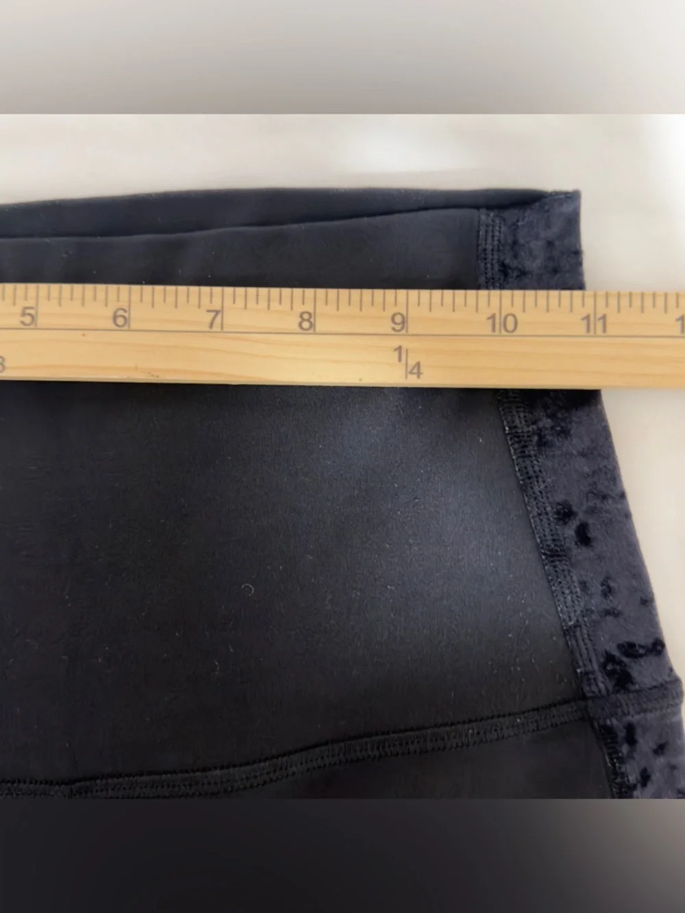lululemon athletica Black Leggings with Velvet Side Panel