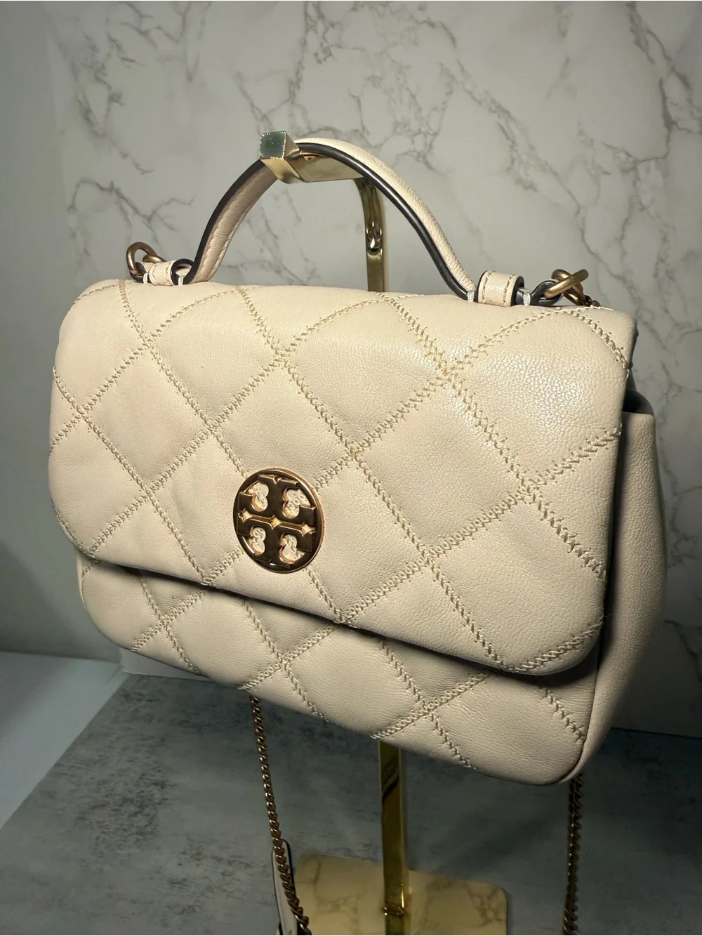 Tory Burch cream gold