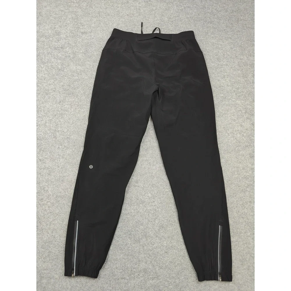 Lululemon Pants Mens Medium Black Woven Track Reflective Zip Pockets Joggers