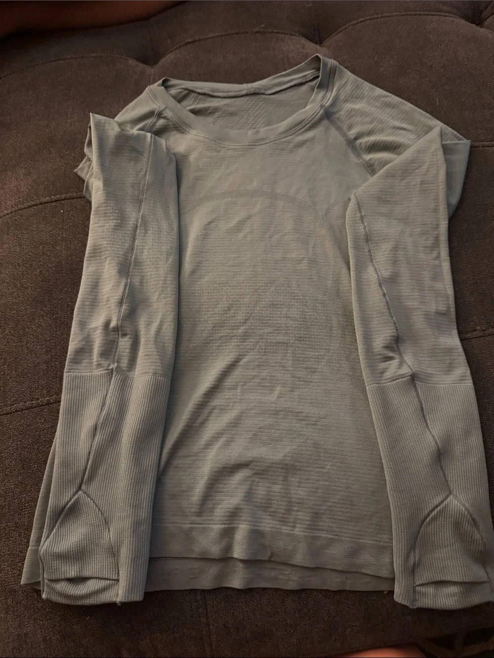lululemon athletica Long Sleeve Crew Top in Light Sage