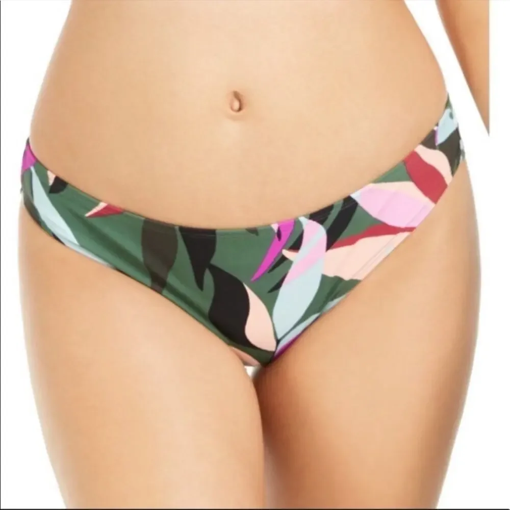 Hula Honey olive floral hipster bikini swim bottom