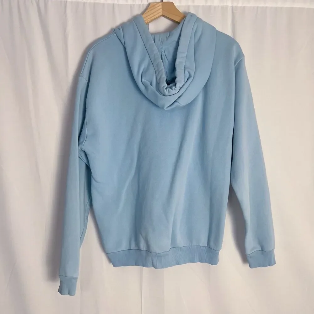 Topshop Men's Light Blue Hoodie Sweatshirt Size 8