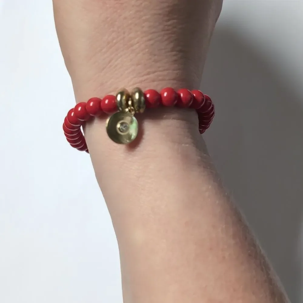 bracelet red beaded