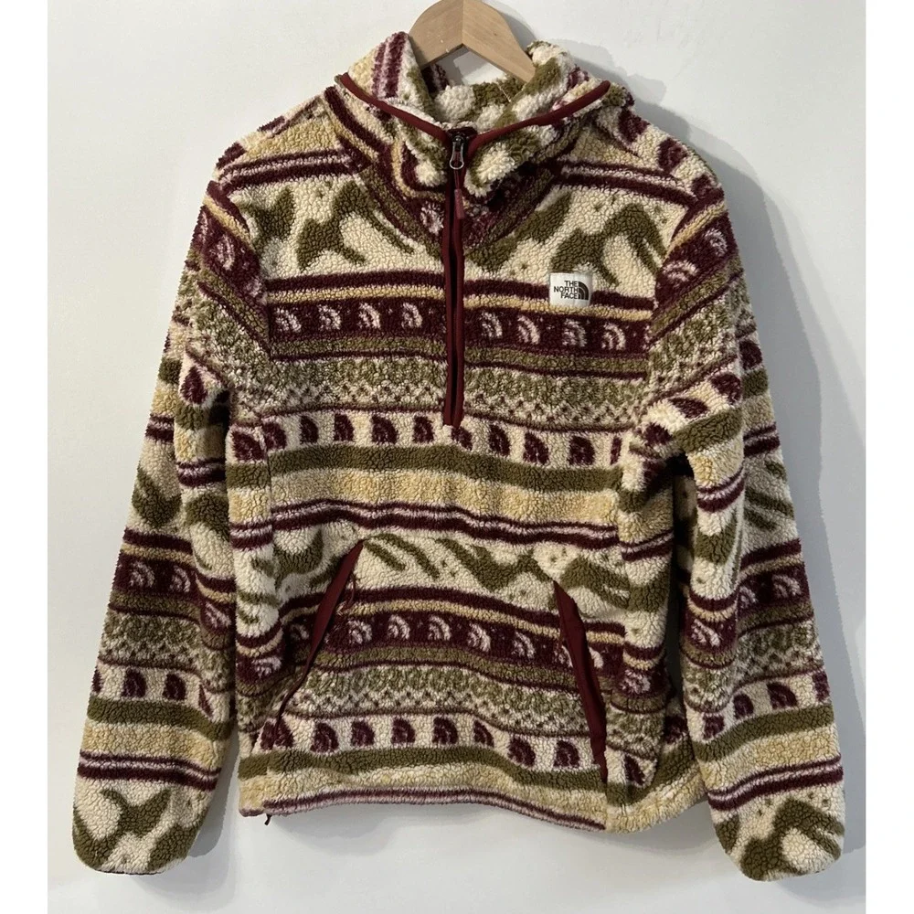 RARE! The North Face Men's Campshire Fleece Pullover Hoodie TNF Dome Logo Small