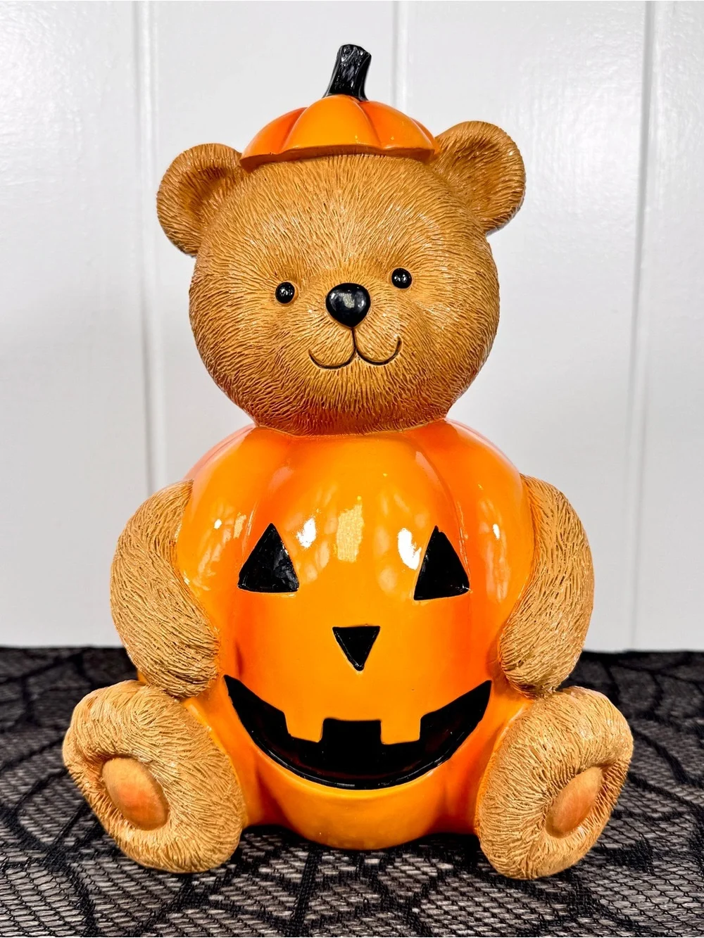 NEW Summerween Teddy Bear Pumpkin Costume Halloween Figurine