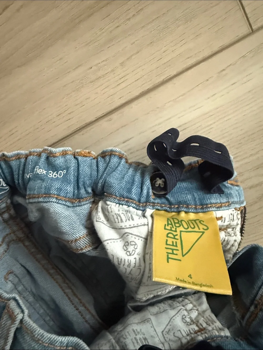 Kids Ombre Light Blue and White Denim Shorts
