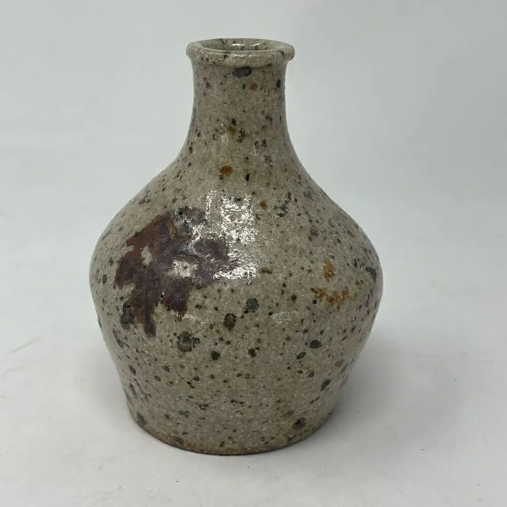 Vintage stoneware vase dated 1972 ￼