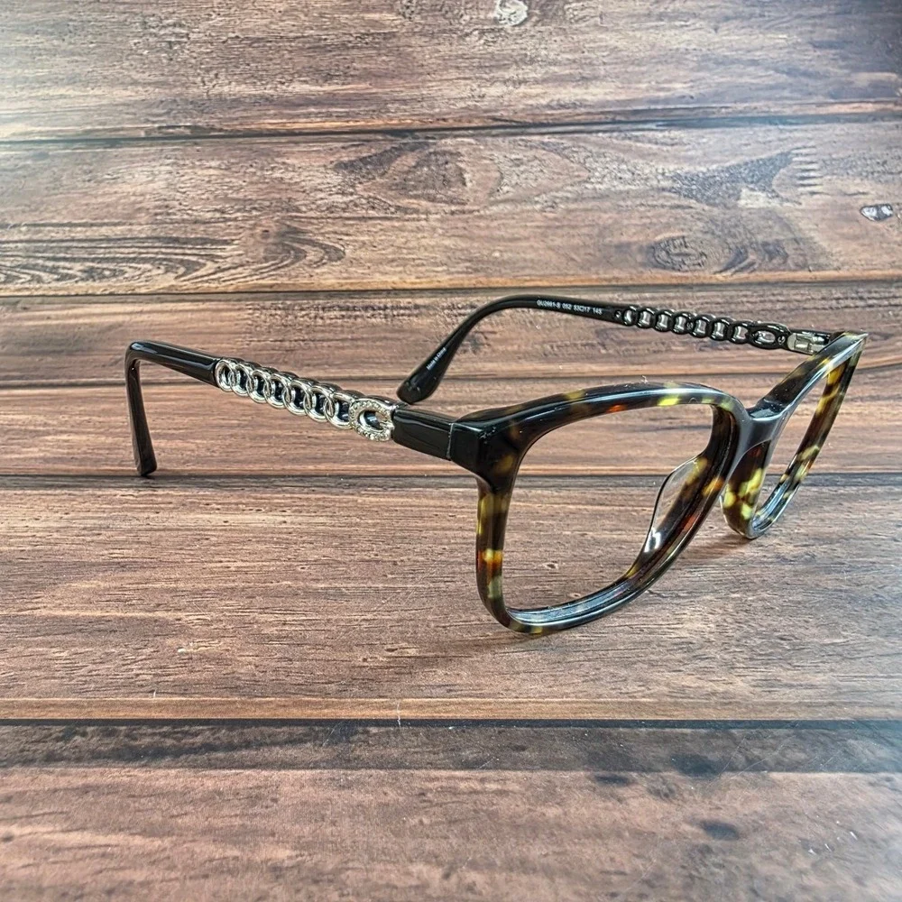 Guess Women's Tortoise‎ Chain Link Frame Eyeglasses 53-17-145