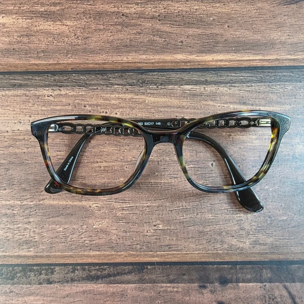 Guess Women's Tortoise‎ Chain Link Frame Eyeglasses 53-17-145