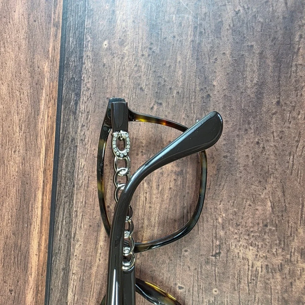 Guess Women's Tortoise‎ Chain Link Frame Eyeglasses 53-17-145