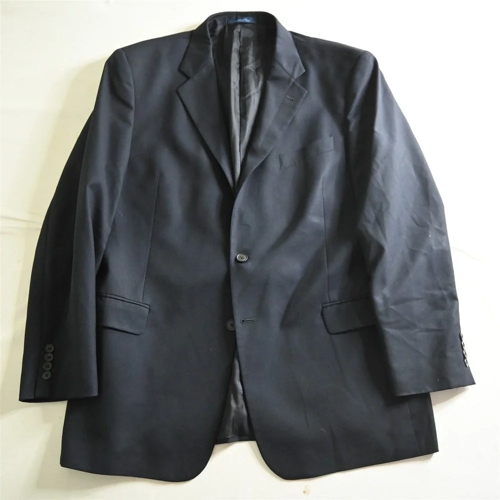 Joseph Abboud 46R Navy Blue USA Made‎ 100% Wool Mens Blazer Jacket Sport Coat