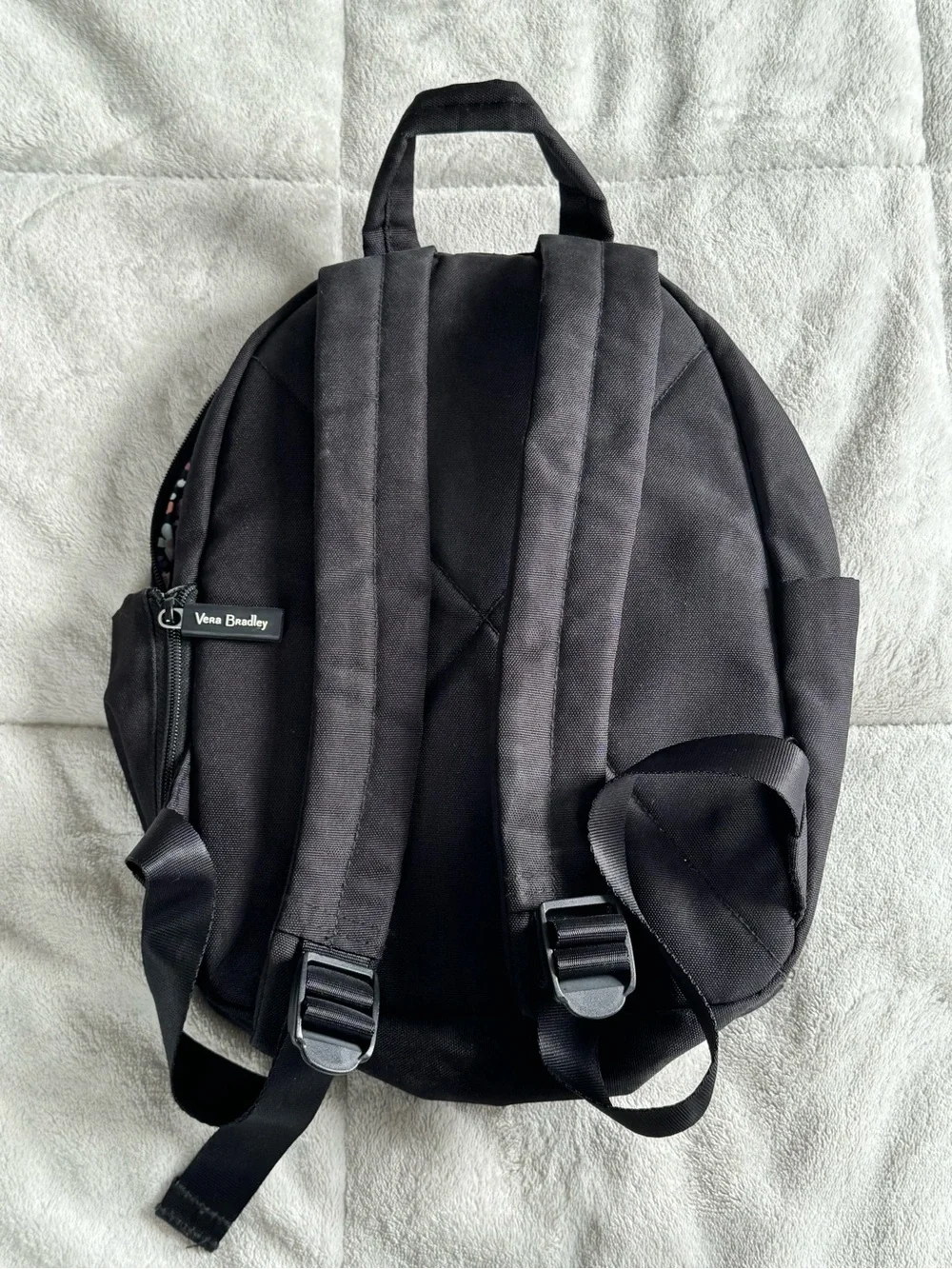 Vera Bradley Black Everyday Backpack with Floral Trim