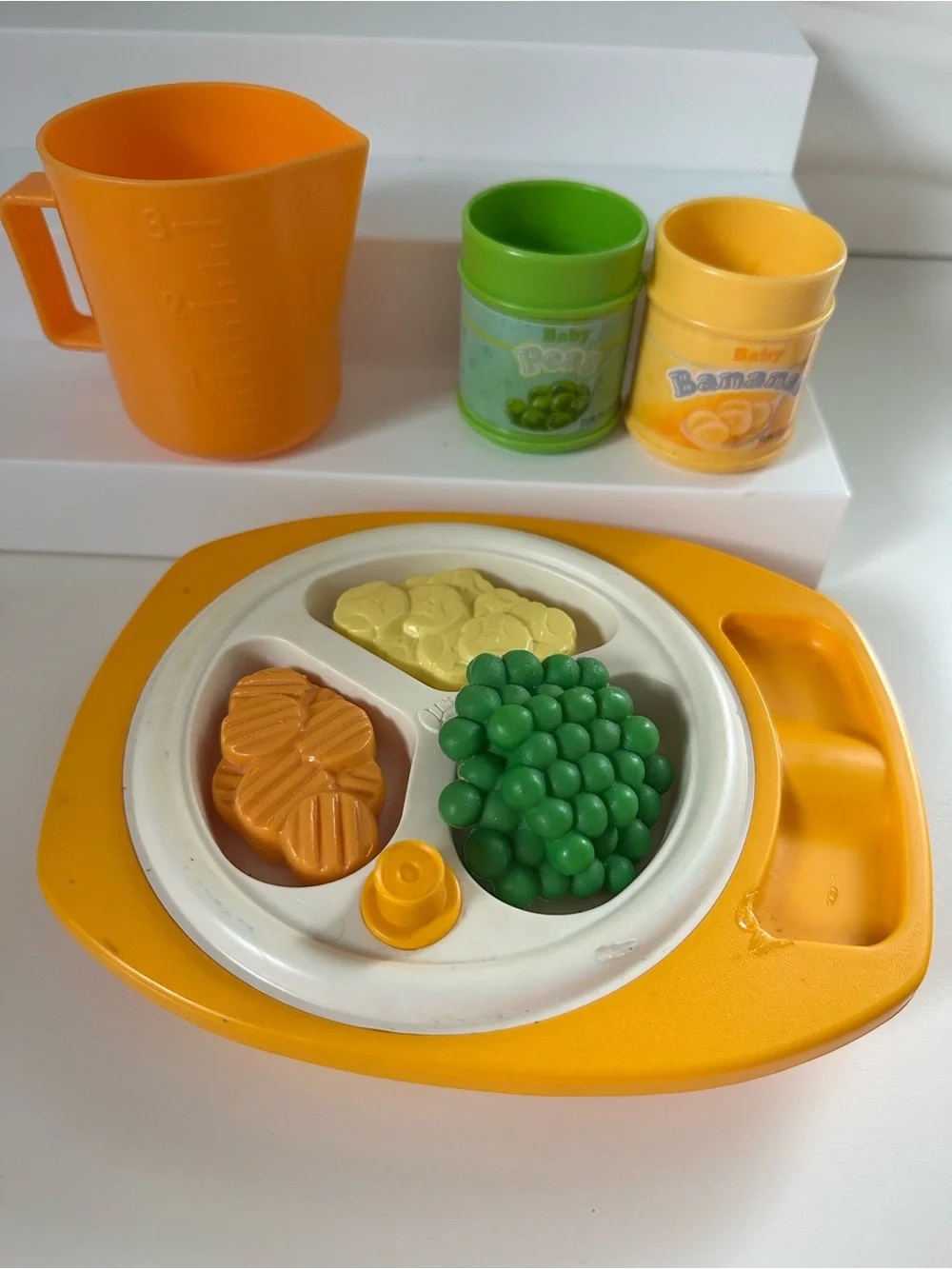 Fisher-Price Vintage 1986 1997 Fun With Food Baby's Meal Time Lot Plate pitcher