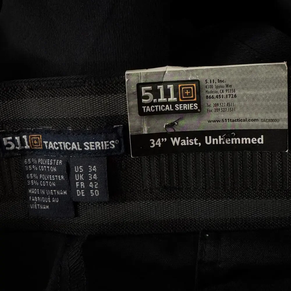 5.11 Tactical Series Mens 34” Waist Twill BDU Class-B Cargo Pants Zip-Fly Navy